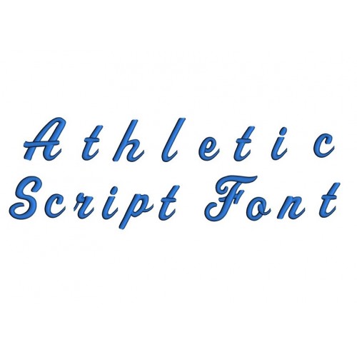 Athletic Embroidery Font Digitized Lower and Upper Case 1 2 3 inch Instant Download
